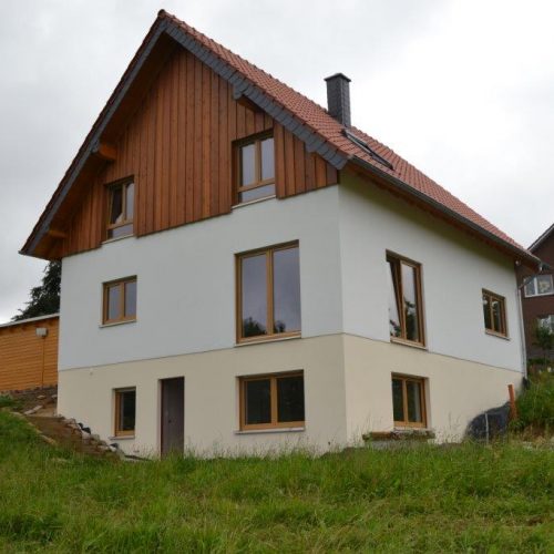 Holzrahmenbau Porta Westfalica Einfamilienhaus mit Keller