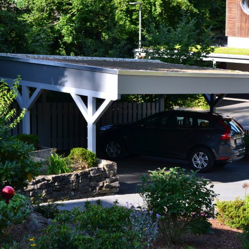 Doppelcarport mit Dachbegrünung in Bielefeld