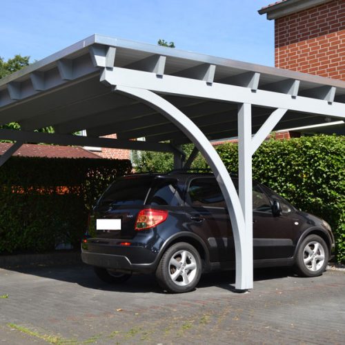 Flachdachcarport mit Leimholzbogen in Stromberg