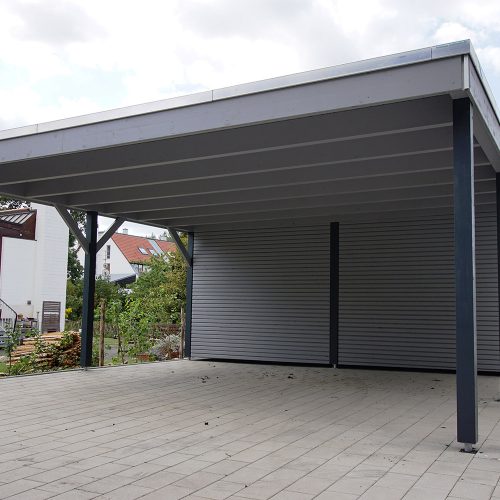 Flachdachcarport mit Abstellraum in Melle