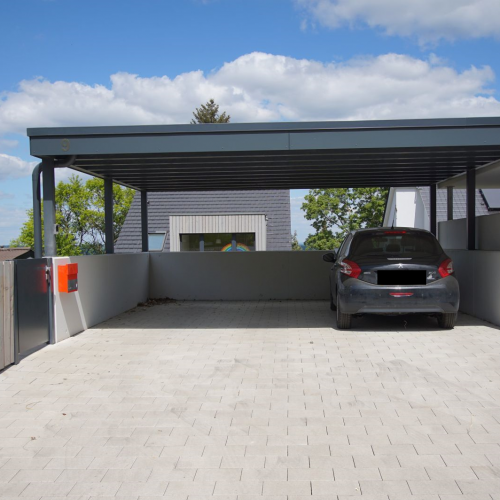 Doppelcarport mit Stahlstützen in Bielefeld