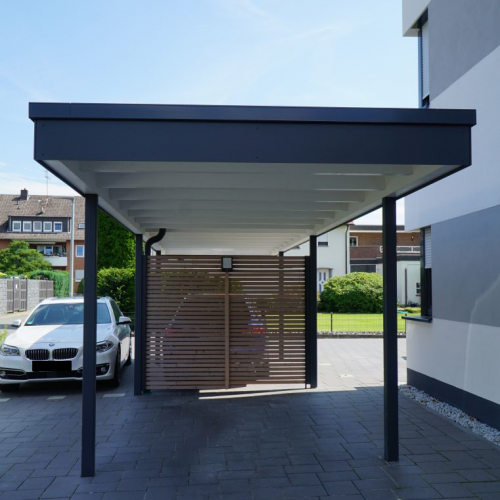 Flachdachcarport in Schloß- Holte