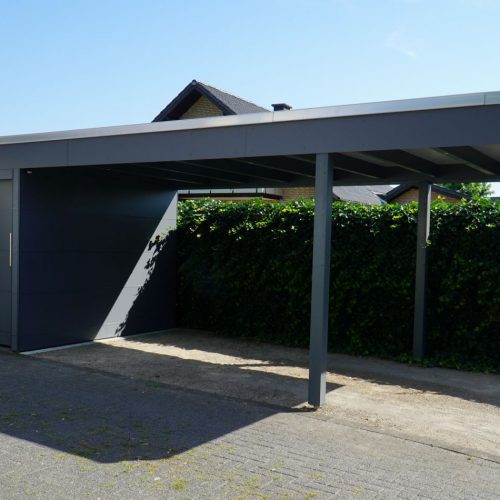 Carport mit HPL Platten und Abstellraum in Oelde