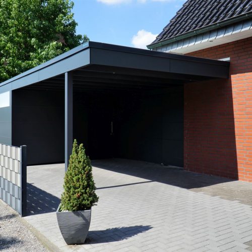 Carport mit HPL Platten und Abstellraum in Varensell