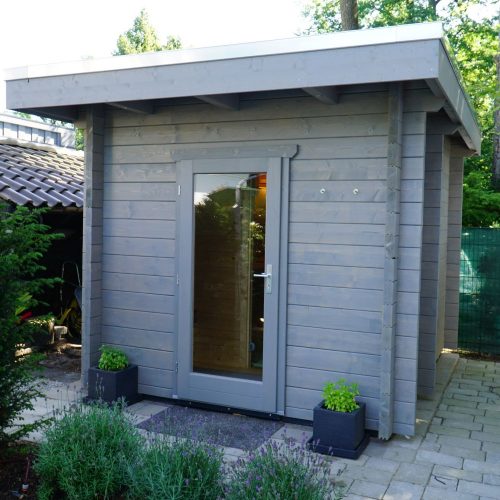 Gartensauna aus 70mm Blockbohlen in Lippstadt